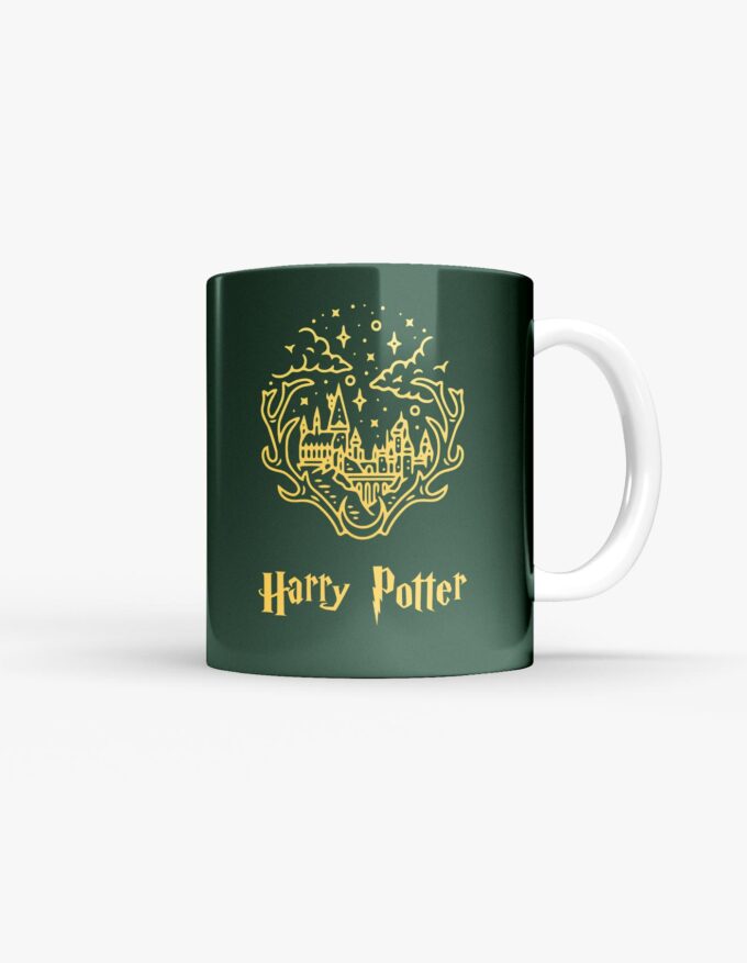 Caneca - Hogwarts Ilustrada Verde