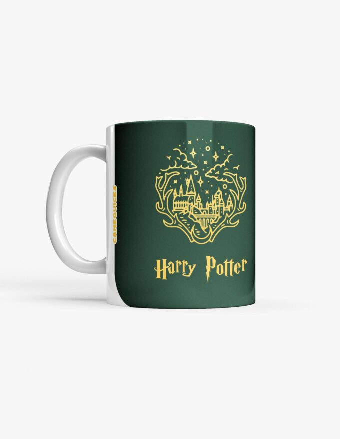 Caneca - Hogwarts Ilustrada Verde